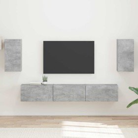 Conjunto de mueble de TV 3 pcs Gris Concreto en Muebles TV | Comprar online en Foru.es