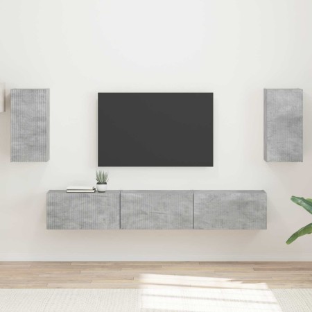 Conjunto de mueble de TV 3 pcs Gris Concreto en Muebles TV | Comprar online en Foru.es