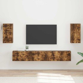 Conjunto de mueble de TV 3 pcs Roble ahumado en Muebles TV | Comprar online en Foru.es