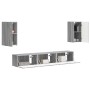 Conjunto de mueble de TV 3 pcs Gris Sonoma Madera de ingeniería en Muebles TV | Comprar online en Foru.es