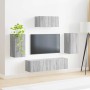 Conjunto de mueble de TV 3 pcs Gris Sonoma Madera de ingeniería en Muebles TV | Comprar online en Foru.es