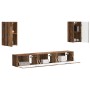 Conjunto de mueble de TV Montaje en la pared 3 pcs Madera vieja en Muebles TV | Comprar online en Foru.es