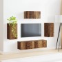 Conjunto de mueble de TV Montaje en la pared 3 pcs Madera vieja en Muebles TV | Comprar online en Foru.es
