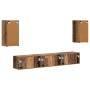 Conjunto de mueble de TV Montaje en la pared 3 pcs Madera vieja en Muebles TV | Comprar online en Foru.es