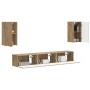 Conjunto de mueble de TV 3 pcs Roble artesanal en Muebles TV | Comprar online en Foru.es