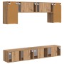 Conjunto de mueble de TV 4 pcs Gris Concreto en Muebles TV | Comprar online en Foru.es