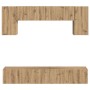 Conjunto de mueble de TV 4 pcs brillante Madera contrachapada en Muebles TV | Comprar online en Foru.es