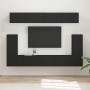 Conjunto de mueble de TV 5 pcs Negro Madera de ingeniería en Muebles TV | Comprar online en Foru.es
