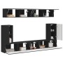 Conjunto de mueble de TV 5 pcs Negro Madera de ingeniería en Muebles TV | Comprar online en Foru.es
