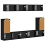 Conjunto de mueble de TV 5 pcs Negro Madera de ingeniería en Muebles TV | Comprar online en Foru.es