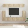 Conjunto de mueble de TV Montaje en la pared 5 pcs Roble Sonoma en Muebles TV | Comprar online en Foru.es