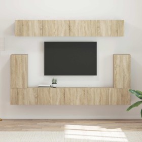Conjunto de mueble de TV Montaje en la pared 5 pcs Roble Sonoma en Muebles TV | Comprar online en Foru.es