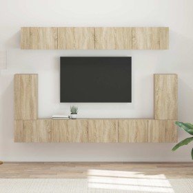 Conjunto de mueble de TV Montaje en la pared 5 pcs Roble Sonoma en Muebles TV | Comprar online en Foru.es