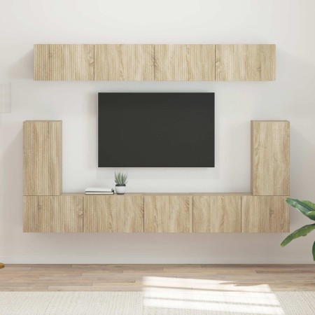 Conjunto de mueble de TV Montaje en la pared 5 pcs Roble Sonoma en Muebles TV | Comprar online en Foru.es