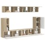 Conjunto de mueble de TV Montaje en la pared 5 pcs Roble Sonoma en Muebles TV | Comprar online en Foru.es