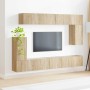 Conjunto de mueble de TV Montaje en la pared 5 pcs Roble Sonoma en Muebles TV | Comprar online en Foru.es