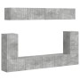 Conjunto de mueble de TV 5 pcs Gris Concreto en Muebles TV | Comprar online en Foru.es