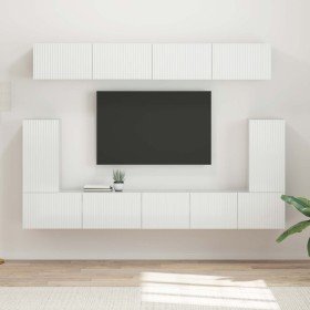 Conjunto de mueble de TV 5 pcs brillante Madera de ingeniería en Muebles TV | Comprar online en Foru.es