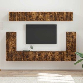 Conjunto de mueble de TV 5 pcs Roble ahumado en Muebles TV | Comprar online en Foru.es