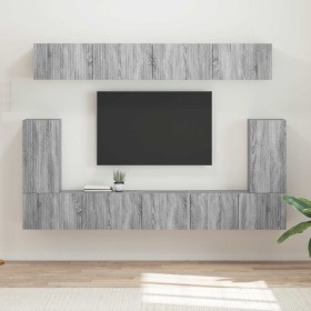 Conjunto de mueble de TV 5 pcs Gris Sonoma Madera de ingeniería en Muebles TV | Comprar online en Foru.es