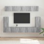 Conjunto de mueble de TV 5 pcs Gris Sonoma Madera de ingeniería en Muebles TV | Comprar online en Foru.es