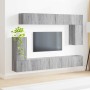 Conjunto de mueble de TV 5 pcs Gris Sonoma Madera de ingeniería en Muebles TV | Comprar online en Foru.es