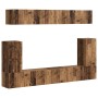 Conjunto de mueble de TV Montaje en la pared 5 pcs Madera vieja en Muebles TV | Comprar online en Foru.es