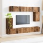 Conjunto de mueble de TV Montaje en la pared 5 pcs Madera vieja en Muebles TV | Comprar online en Foru.es