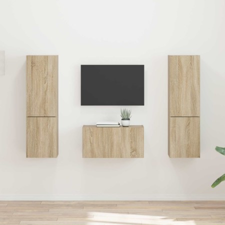 3 pcs Roble Sonoma en Muebles TV | Comprar online en Foru.es
