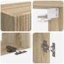 3 pcs Roble Sonoma en Muebles TV | Comprar online en Foru.es