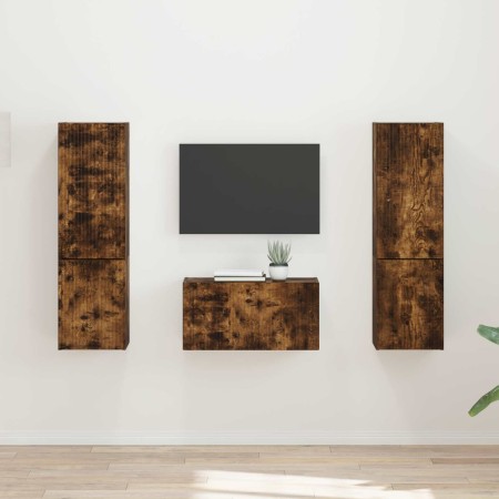3 pcs Roble ahumado en Muebles TV | Comprar online en Foru.es