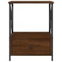 Mesita de noche madera de ingeniería marrón roble 50x41x65 cm de vidaXL, Mesitas de noche - Ref: Foro24-826091, Precio: 49,94...