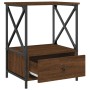 Mesita de noche madera de ingeniería marrón roble 50x41x65 cm de vidaXL, Mesitas de noche - Ref: Foro24-826091, Precio: 49,94...