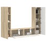 3 pcs Roble Sonoma en Muebles TV | Comprar online en Foru.es