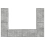 3 pcs Gris Concreto en Muebles TV | Comprar online en Foru.es