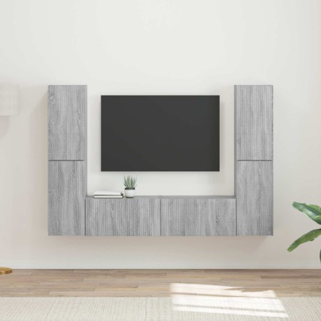 3 pcs Gris Sonoma en Muebles TV | Comprar online en Foru.es