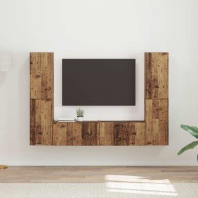 3 pcs Madera envejecida en Muebles TV | Comprar online en Foru.es