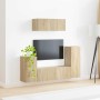 4 pcs Roble Sonoma en Muebles TV | Comprar online en Foru.es