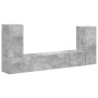 4 pcs Gris Concreto en Muebles TV | Comprar online en Foru.es