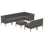 Set de muebles de jardín 8 pzas y cojines ratán sintético gris en Conjuntos de jardín | Comprar online en Foru.es