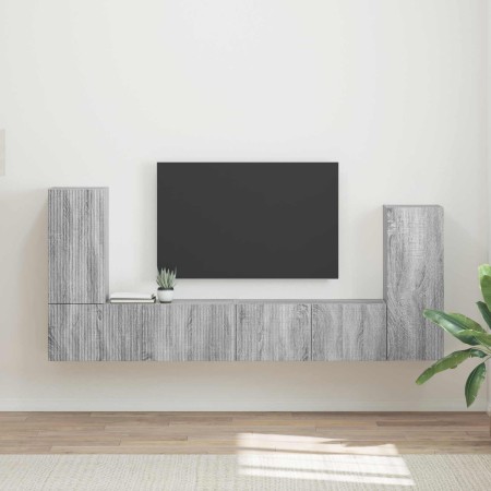 4 pcs Gris Sonoma en Muebles TV | Comprar online en Foru.es