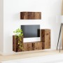 4 pcs Madera envejecida en Muebles TV | Comprar online en Foru.es