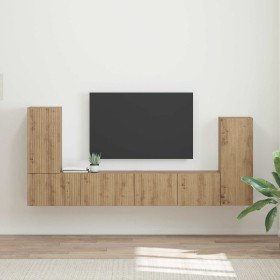 4 pcs Roble artesanal en Muebles TV | Comprar online en Foru.es