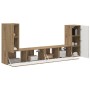 4 pcs Roble artesanal en Muebles TV | Comprar online en Foru.es