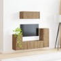 4 pcs Roble artesanal en Muebles TV | Comprar online en Foru.es