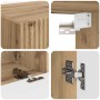 4 pcs Roble artesanal en Muebles TV | Comprar online en Foru.es