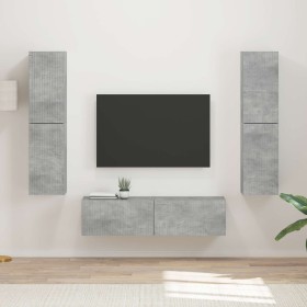 3 pcs Gris Concreto en Muebles TV | Comprar online en Foru.es