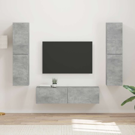 3 pcs Gris Concreto en Muebles TV | Comprar online en Foru.es