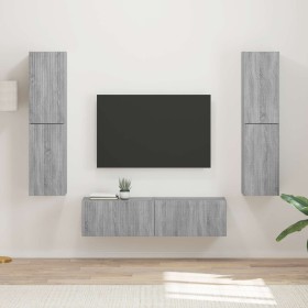 3 pcs Gris Sonoma en Muebles TV | Comprar online en Foru.es