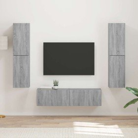 3 pcs Gris Sonoma en Muebles TV | Comprar online en Foru.es